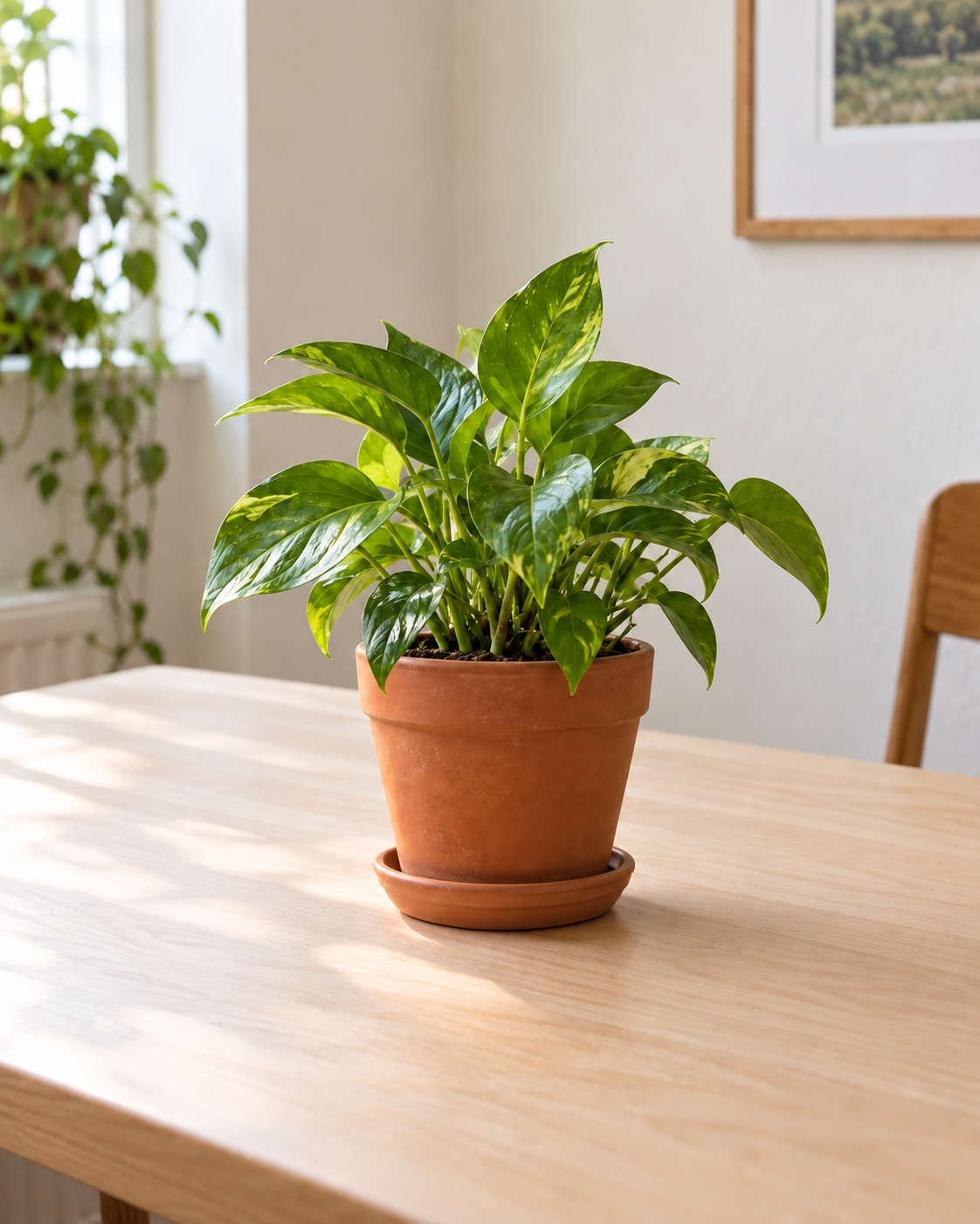 Same plant image after small tabletop distractions were removed